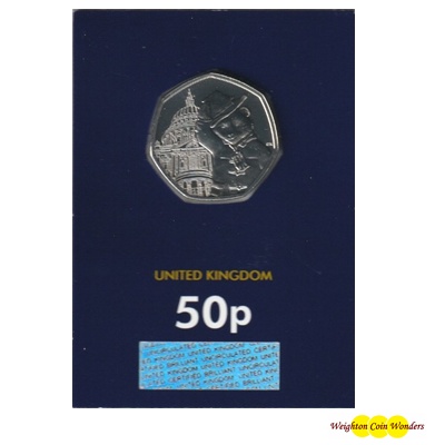 2019 BU 50p Coin (Card) - Paddington at St Paul's